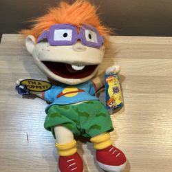 VTG Rugrats Chucky Puppet Doll Plush w/ Tags Hook Applause Nickelodeon 1998