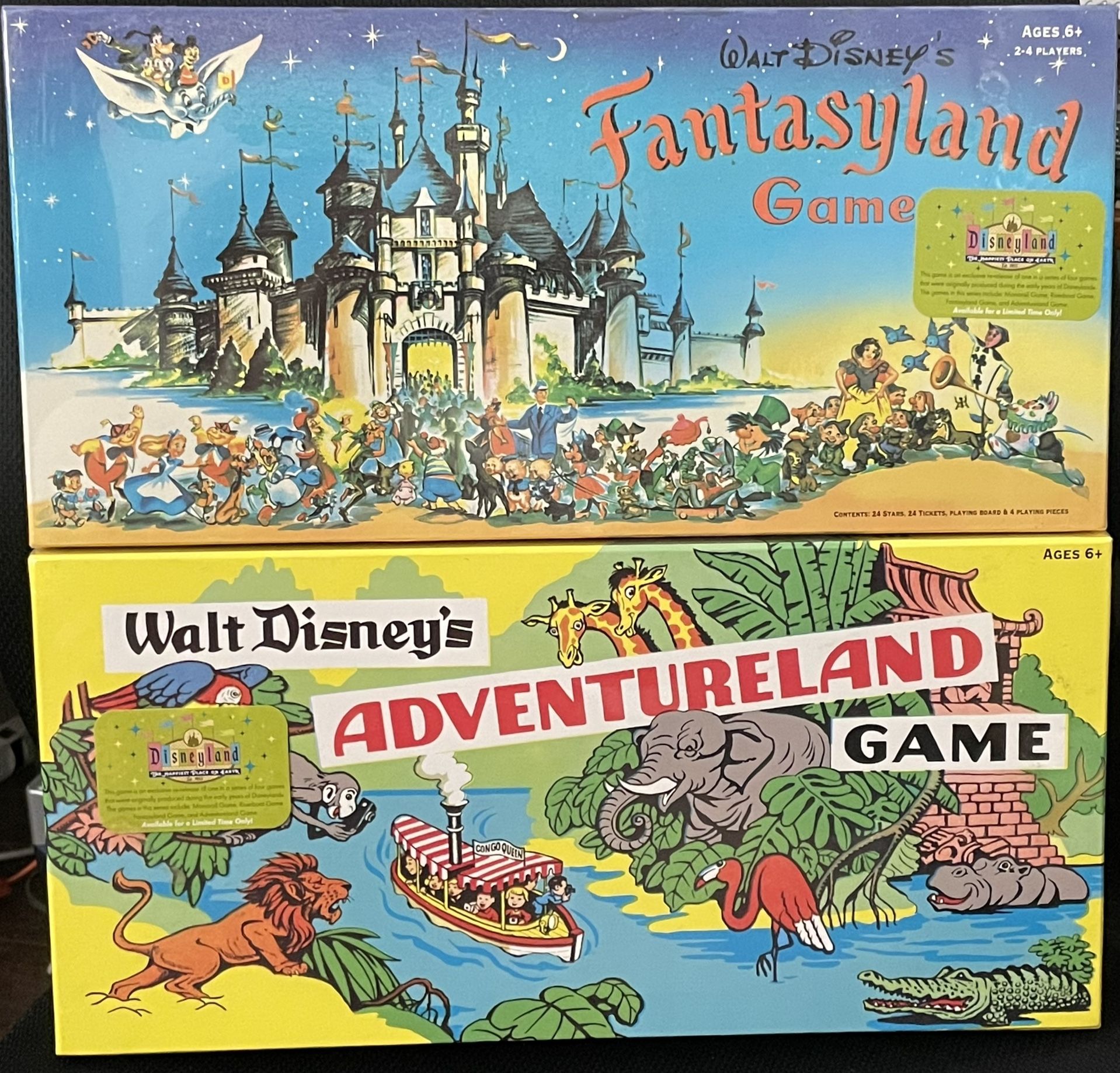 2 sealed Disney board games – Adventureland & Fantasyland