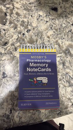 Mosby's Pharmacology Memory NoteCards Fifth Edition