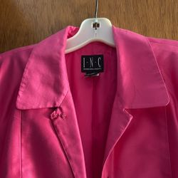 INC women’s hot pink satin jacket