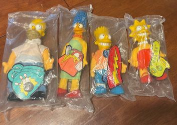 Vintage 1990 Simpsons Plush Dolls