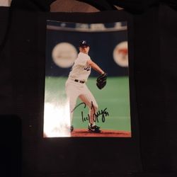 Ted Lilly Autographed Baseball Picture 