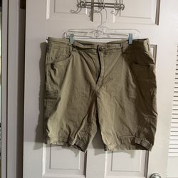 Hawke & Co Cargo Shorts Mens 40 Khaki Hiking Pockets Travel