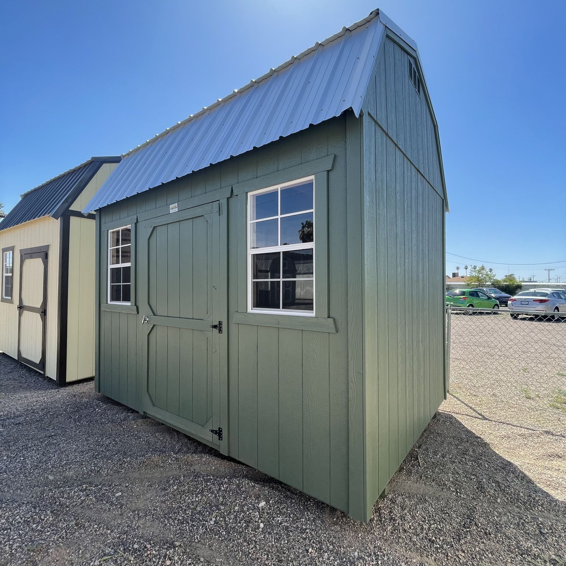 8x12 Side Lofted Storage Shed - Office - Backyard 