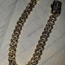 Iced out Diamond Cuban Link Bracelet 9.5mm 37g 4.15CT SI – Coffin Clasp 💎