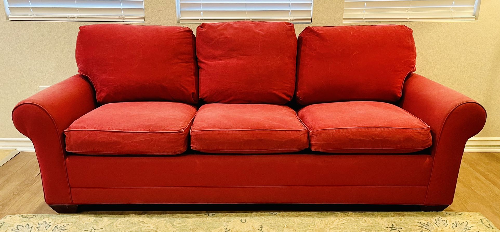 Sofa Sleeper (Michael Thomas) & Recliner & 3 Large Throw Pillows