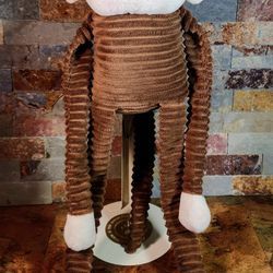 Happy Paws • Crinkle Monkey • Dog Plush Toy • Sqeeks When Squeezed • Large • Brown/White • 18" - Long .

B-2