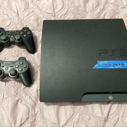 SONY PS3 Slim PlayStation 3 (Model: CECH-2101A) 120GB, with Controllers