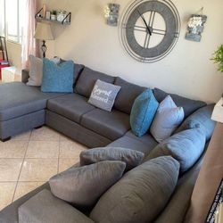 Beautiful Dark Grey Sectional Couch From Living Spaces 