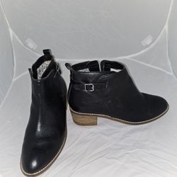 Lucky Brand Black Leather Ankle Booties, size 7.5 M