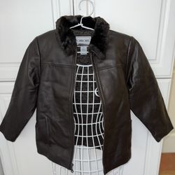 Kids size M Brown Leather Jacket
