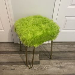 Green Furry Cool Stool