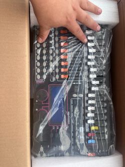 DMX 1024 Stage Light Controller, 1024 Channel DMX512 Lighting Console with Shape Generator, MIDI/USB/Music Sync, 300 Playback Programs for DJ, Wedding
