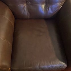 Leather Sofa And Chair Good Condition 