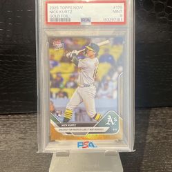 2025 Topps Now #178 Nick Kurtz Gold Foil 16/50 RC “Jersey Match”