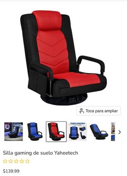 Yaheetech Floor Gaming Chair Red and Black