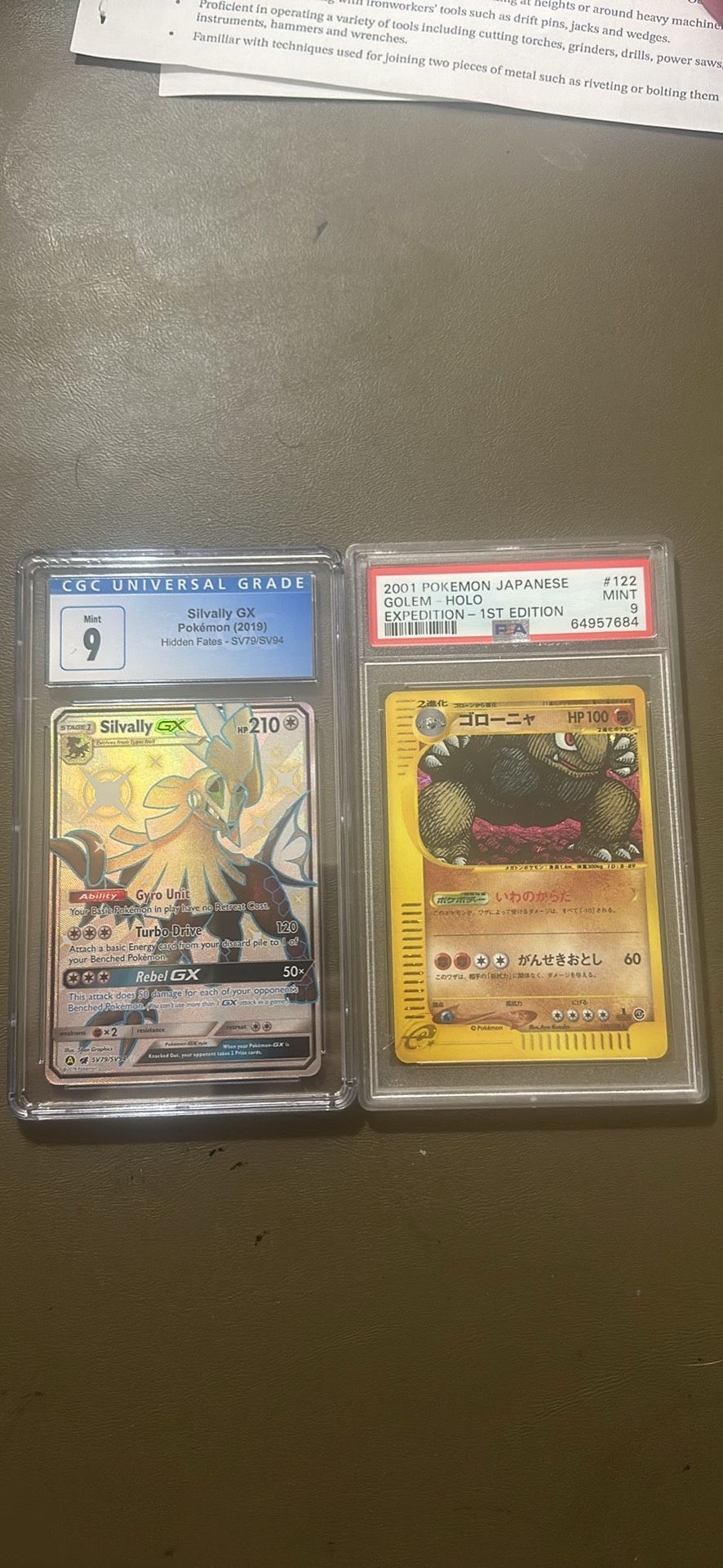 Graded pokemon cards