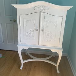 Antique Armoire, White  