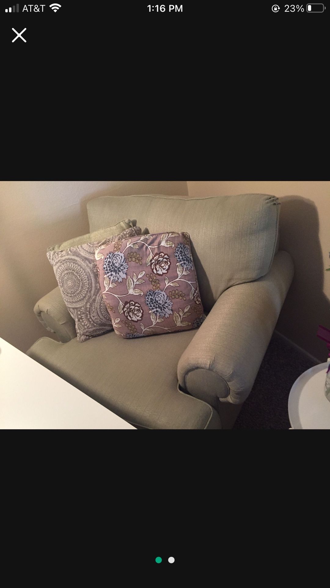 Special Order Chair With ottoman From Living spaces 