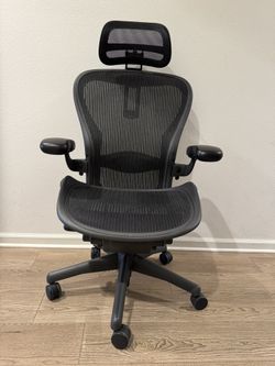 Herman Miller Aeron Size B Classic Newer Model Fully Loaded Office Chair With Premium Refurbished( Headrest Available)