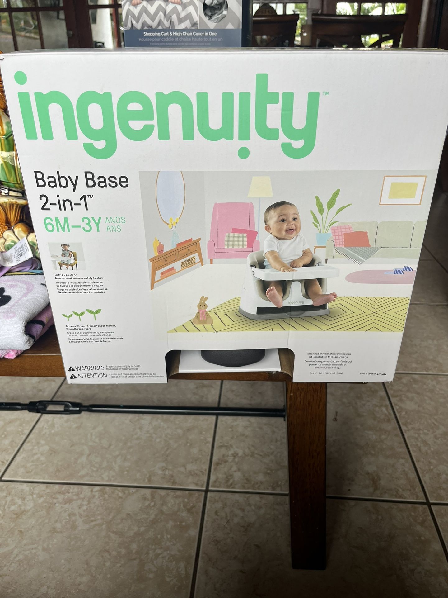 Ingenuity Baby Base 2-in-1 Booster Feeding Seat withTray