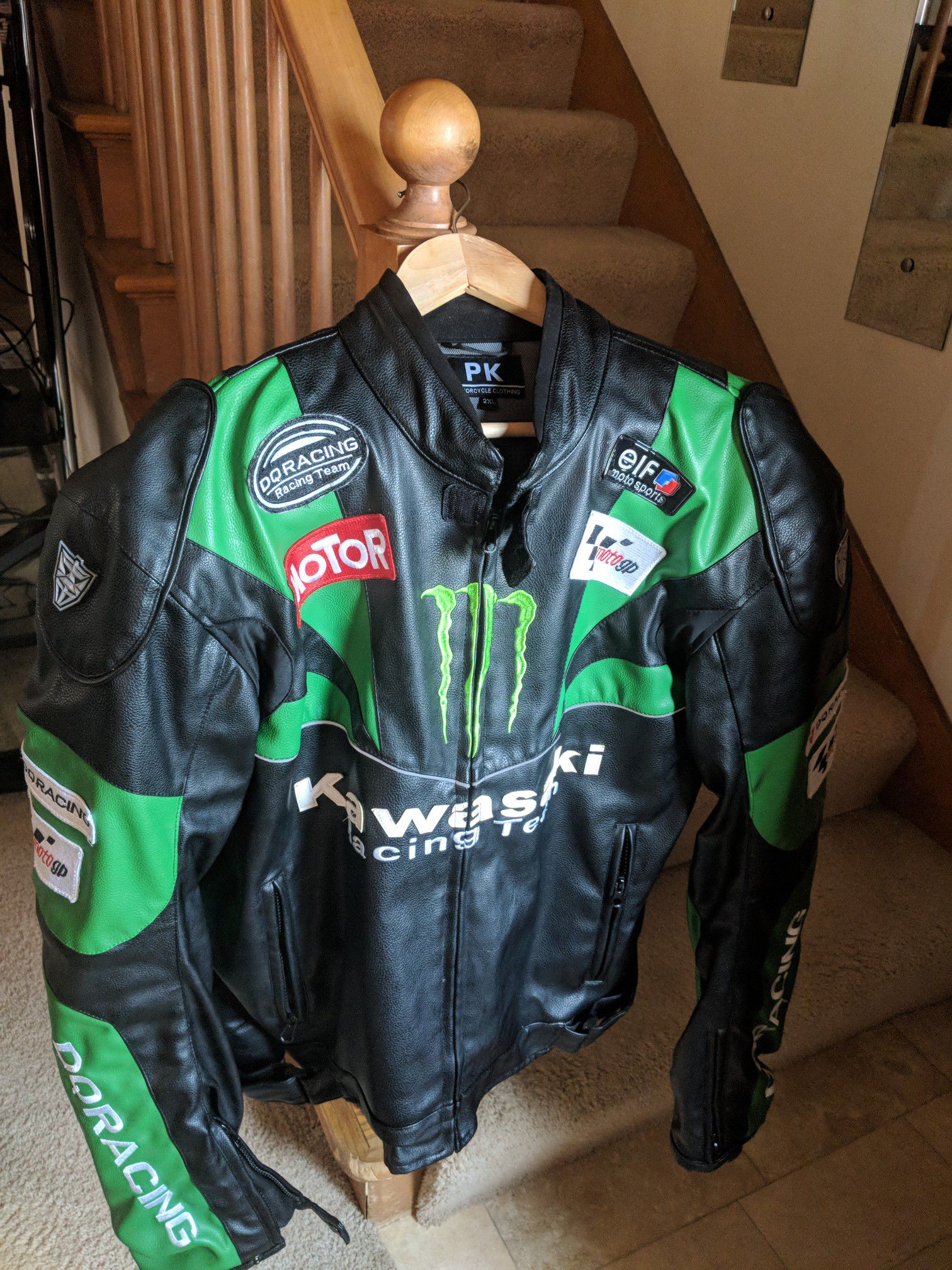 Kawasaki padded motorcycle jacket