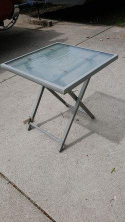 Glass top table/ plant stand