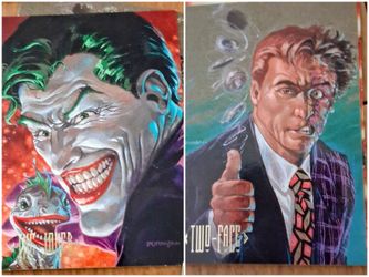 1994 DC Batman Villain Cards – Joker & Two-Face