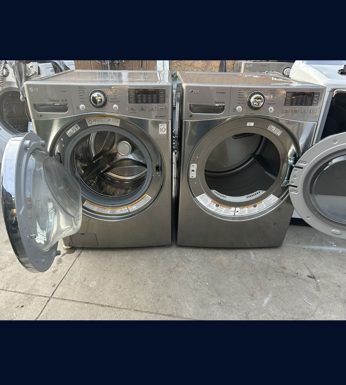 LG. WASHER AND GAS DRYER