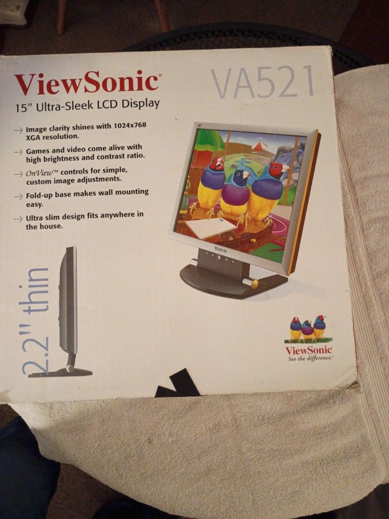 View Sonic 15 Inch Ultra Sleek LCD Display Screen