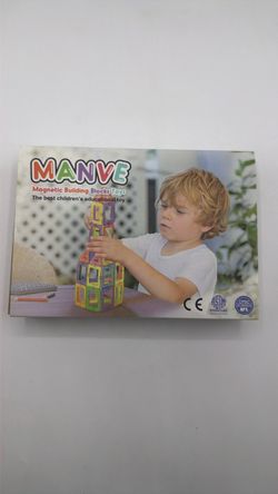 BNIB MANVE Magnetic Building Blocks 40pc Set - New & Factory Sealed