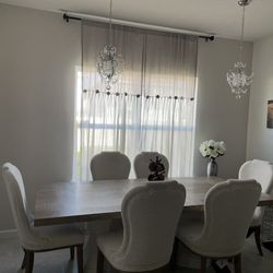 Dining Table Set/6 Chairs 