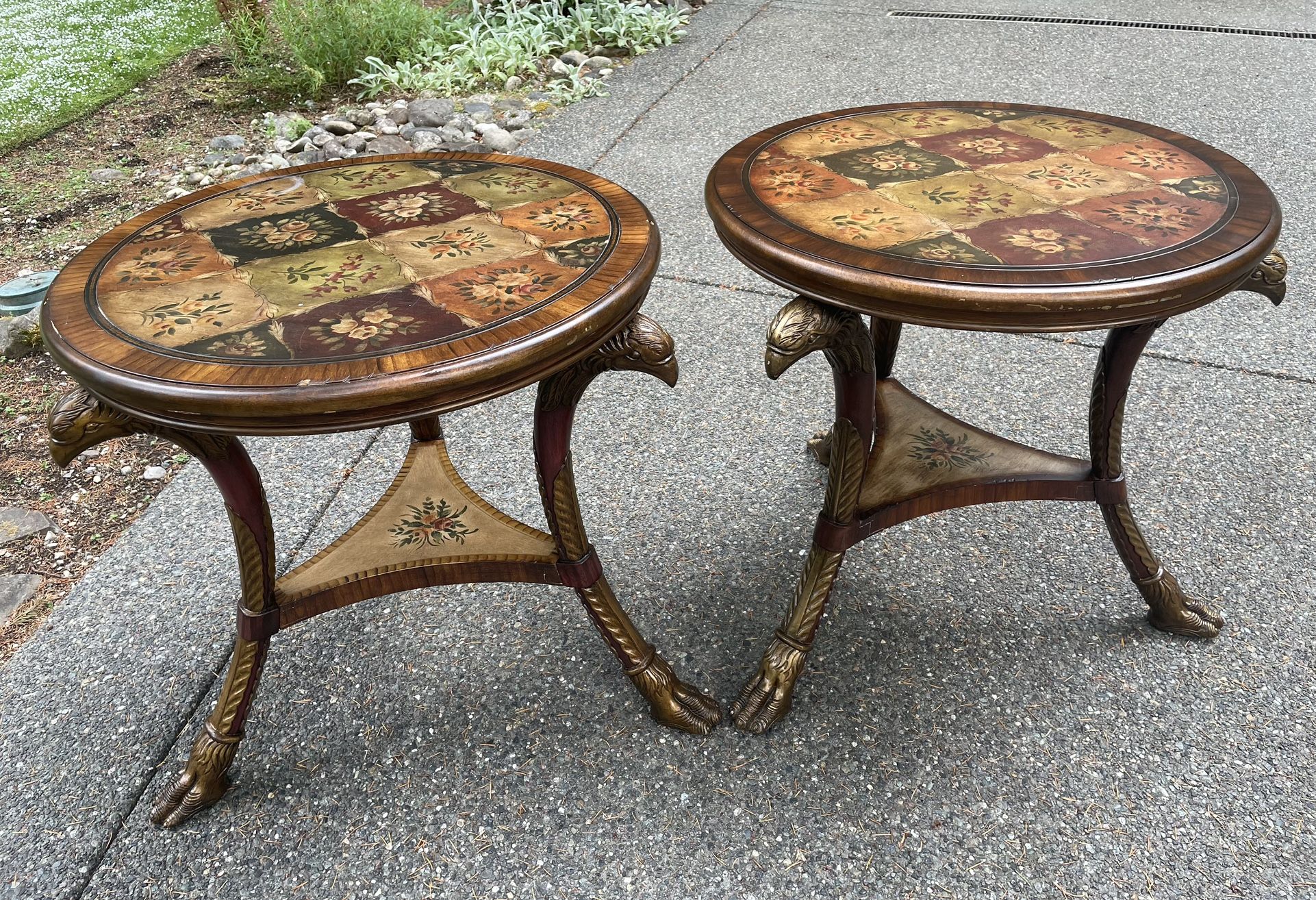 Stunning, Unique Pair of Eagle Figural Accent/Lamp Tables by Powell Company - Available Separately