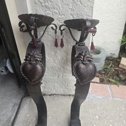 Wall Metal Candle Holder Set
