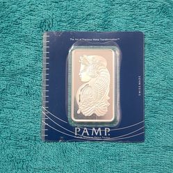 Pamp Fortuna Silver Minted Bar 100 Grams