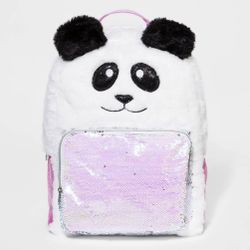 Girls Flip Sequin Panda Backpack - Cat And Jack White