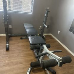 Squat Rack And Two Benches 