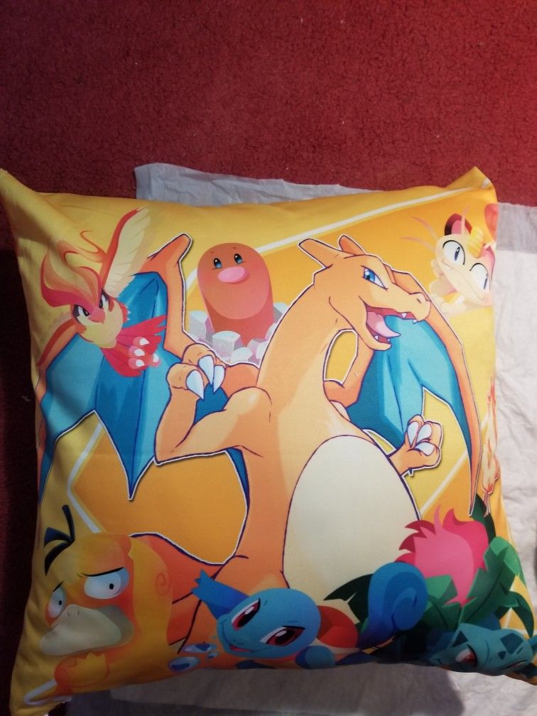 Pokemon Pillow Cushion Charizard Squirtle Bulbasaur Etc