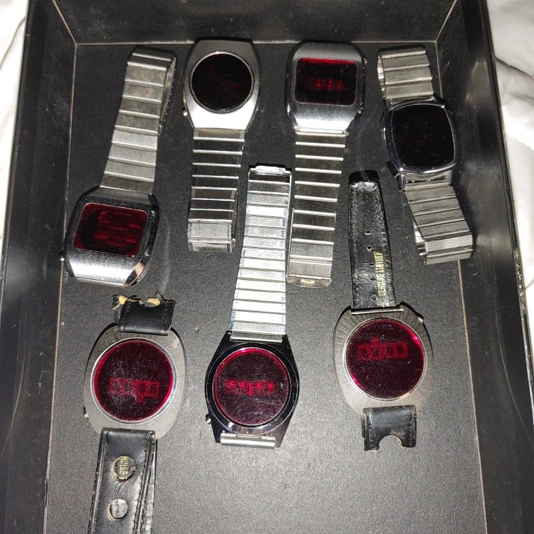 Various Vintage Led Watches