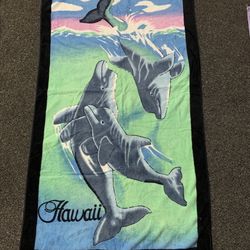 Hawaii Dolphins large 30” X 58” Beach Towel