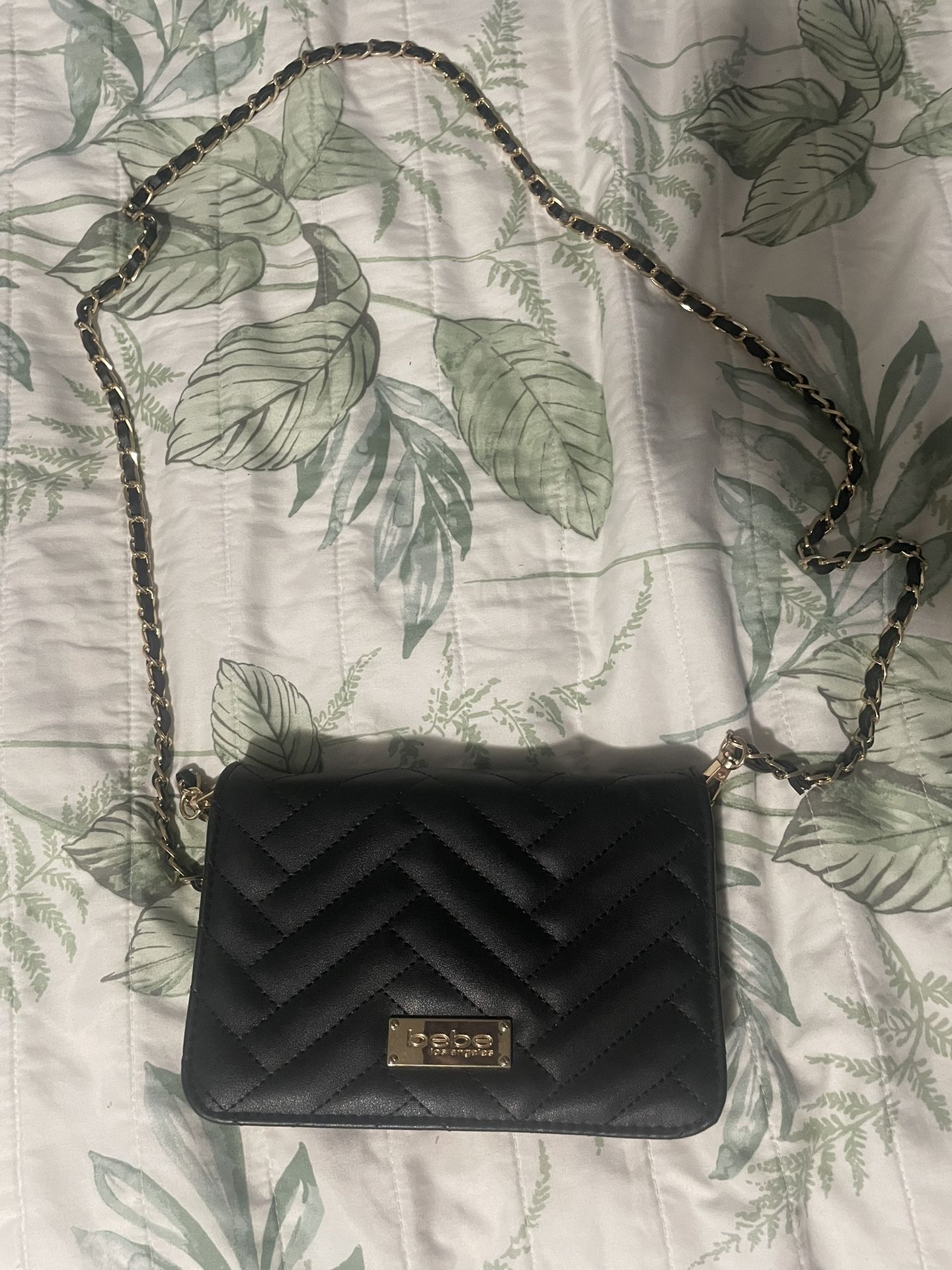 Bebe black quilted bag