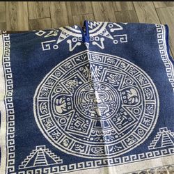 Aztec Calendar Poncho Serape 