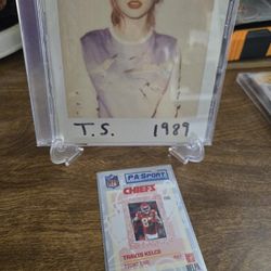 Taylor Swift 1989 CD & Travis Kelce 1st. NfL Stamp