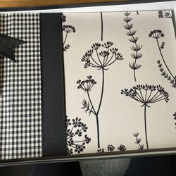 Molly West Hand bound Photo Album - Black And White Floral & Gingham