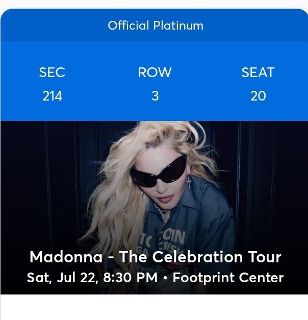 Madonna tickets