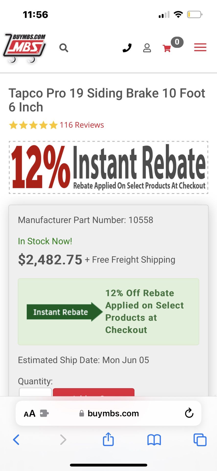 Tapco Pro 19 Brake for Sale in Streamwood, IL OfferUp