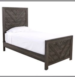 Twin Bed Set with Mattress + Chest & Nightstand