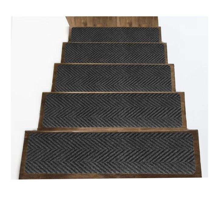 Indoor and Outdoor Carpet Stair Treads - 32" x 8" Non-Slip Stair Treads Carpet for Wooden Steps - Rubber Stair Tread Mats - Stair Rugs Anti Slip for K