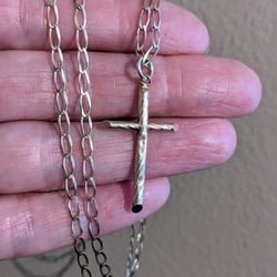 14 Kt Gold Cross Necklace 