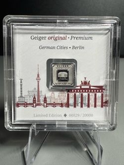Geiger German Cities Berlin 1g .999 Silver Bar #00829/20000